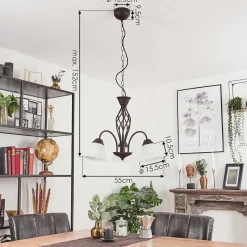 Suspension Mosquerito Rouille, 3 Lumieres