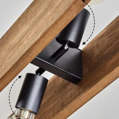 Suspension Olomouc Ecru, Noir, 4 Lumieres