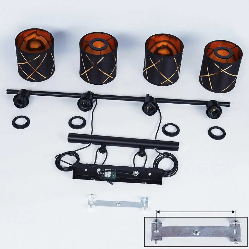 Suspension Opatija Noir, 4 Lumieres