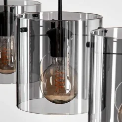 Suspension Parane Fume, 4 Lumieres