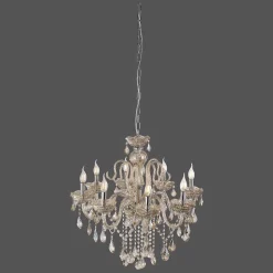 Suspension Paul Neuhaus Gracia Champagne, 8 Lumieres