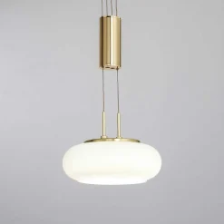 Suspension Paul Neuhaus Q-Etienne Led Laiton, 2 Lumieres, Telecommandes