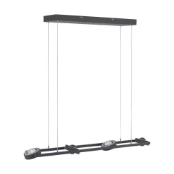 Suspension Paul Neuhaus Q-Mia Led Anthracite, 16 Lumieres, Telecommandes, Changeur De Couleurs