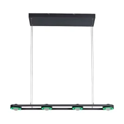 Suspension Paul Neuhaus Q-Mia Led Anthracite, 16 Lumieres, Telecommandes, Changeur De Couleurs