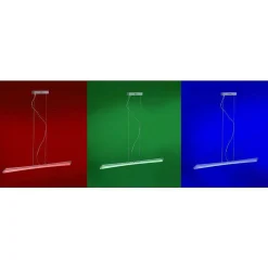 Suspension Paul Neuhaus Q-Riller Led Chrome, 14 Lumieres, Telecommandes, Changeur De Couleurs