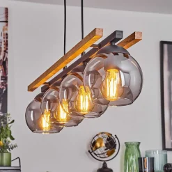 Suspension Podre Ecru, 4 Lumieres