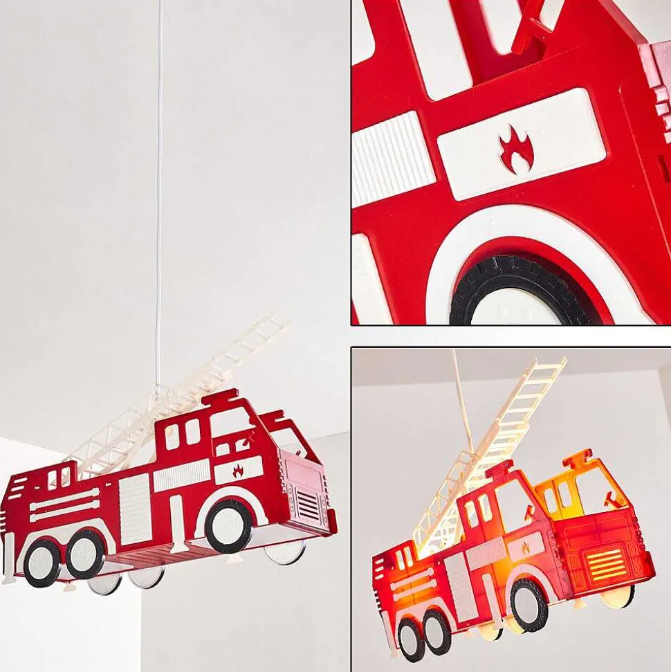 Suspension Praya Rouge, 2 Lumieres