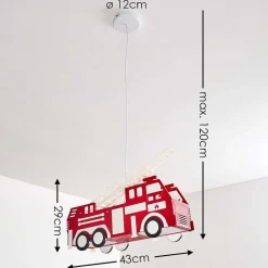 Suspension Praya Rouge, 2 Lumieres