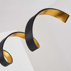 Suspension Rezat Led Noir Dore, 6 Lumieres