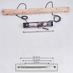 Suspension Rodeche Led Noir, 2 Lumieres