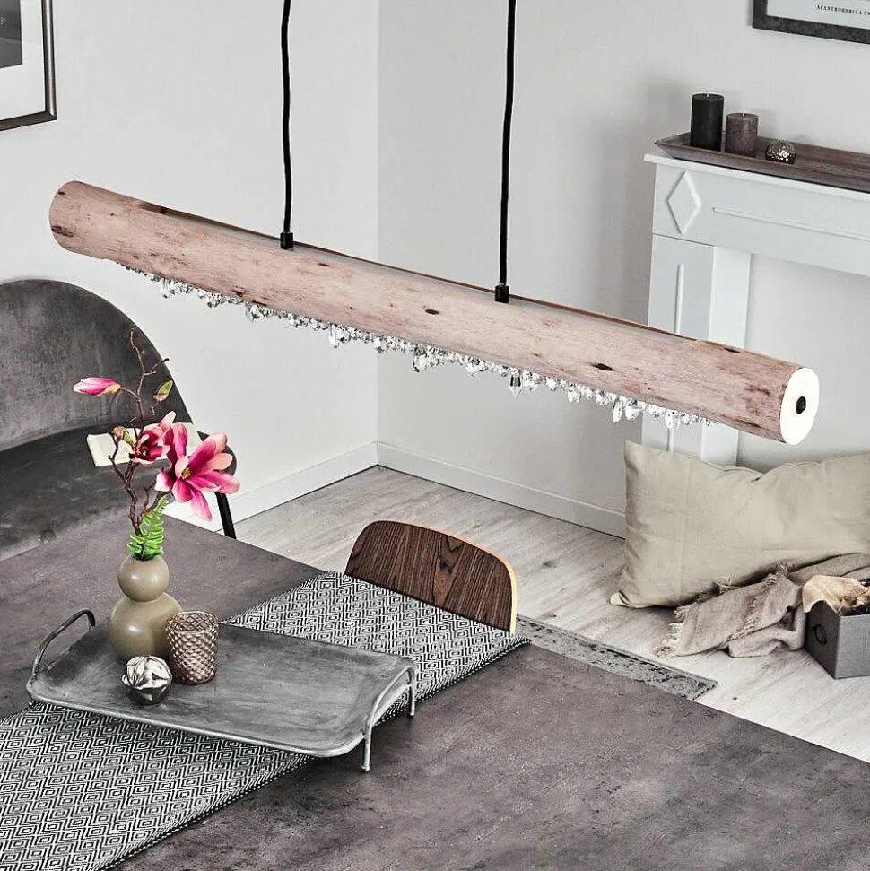 Suspension Rodeche Led Noir, 2 Lumieres