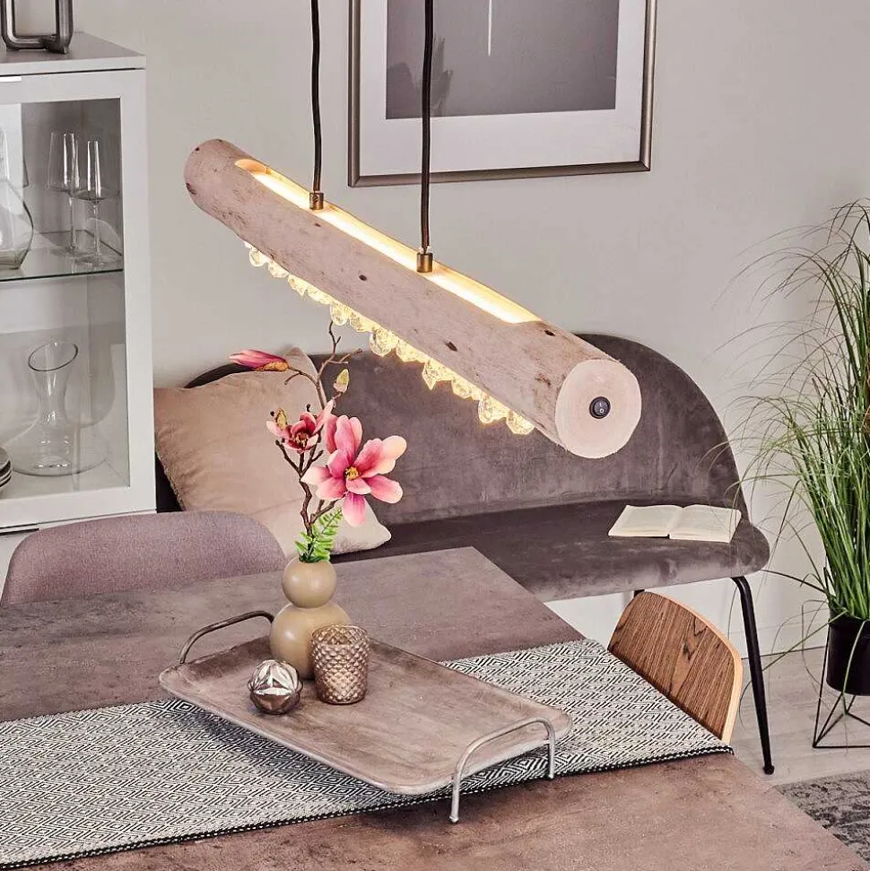 Suspension Rodeche Led Noir, 2 Lumieres