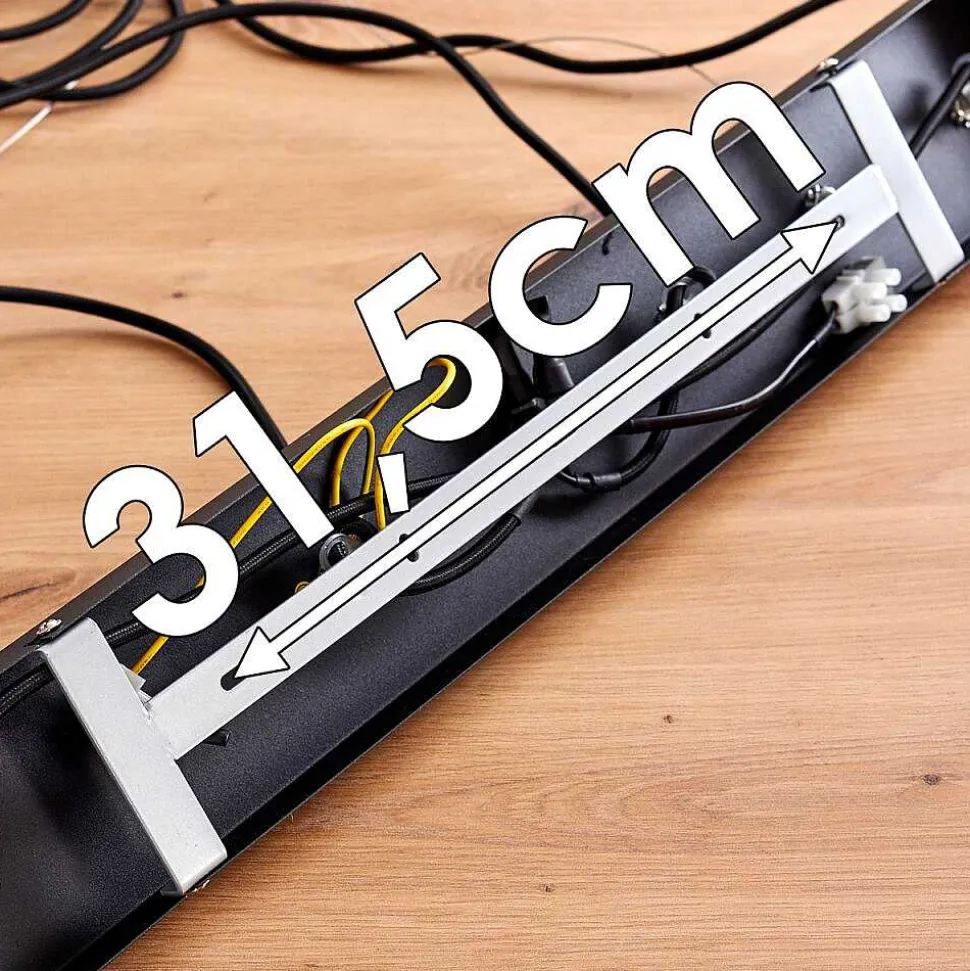 Suspension Sambia Brun, Noir, 4 Lumieres