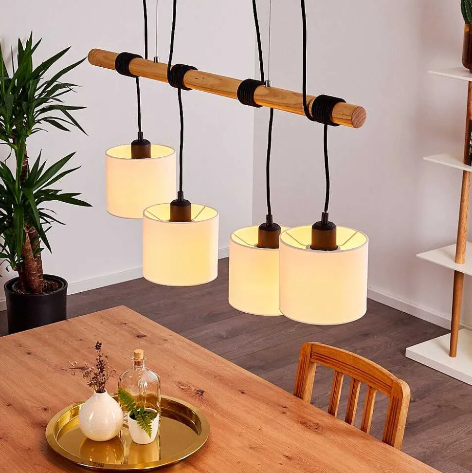 Suspension Sambia Brun, Noir, 4 Lumieres