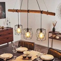 Suspension Seegaard Noir, 3 Lumieres