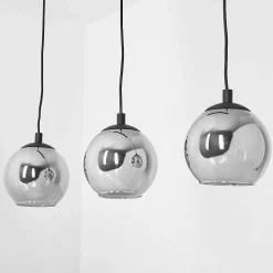 Suspension Sernf Noir, 3 Lumieres