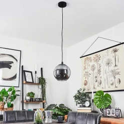 Suspension Sernf Noir, 1 Lumiere