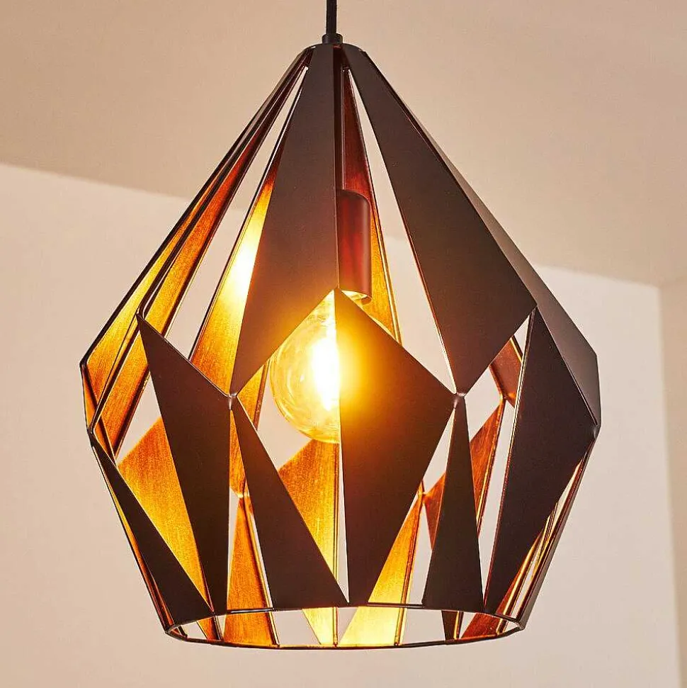 Suspension Situk Cuivre, Noir, 1 Lumiere