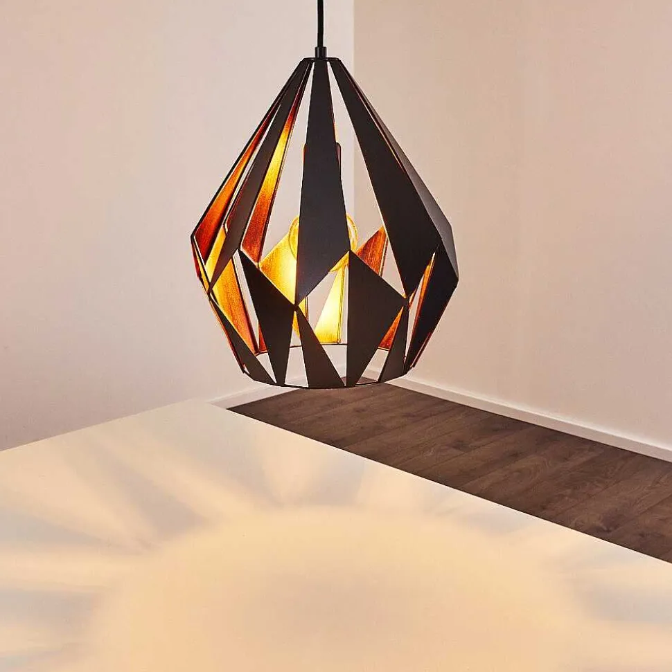 Suspension Situk Cuivre, Noir, 1 Lumiere