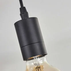 Suspension Soungou Ecru, Noir, 4 Lumieres