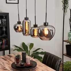 Suspension Talok Fume, 4 Lumieres