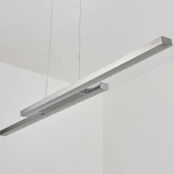 Suspension Tamizat Led Nickel Mat, 2 Lumieres, Changeur De Couleurs