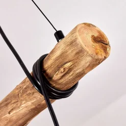 Suspension Tirana Brun, Noir, 4 Lumieres