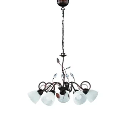 Suspension Trio-Leuchten Traditio Brun Fonce, Rouille, 5 Lumieres