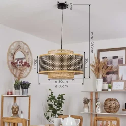 Suspension Tunga Noir, 1 Lumiere