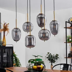 Suspension Verbania Noir, 6 Lumieres