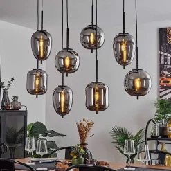 Suspension Verbania Noir, 8 Lumieres