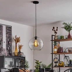 Suspension Verre 30 Cm Koyoto Clair, 1 Lumiere