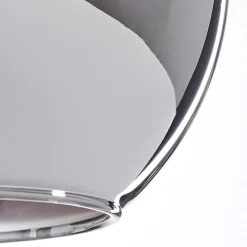 Suspension Verre 15 Cm Koyoto Chrome, Fume, 3 Lumieres