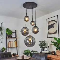 Suspension Voluntad Noir, 5 Lumieres