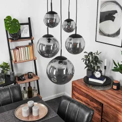 Suspension Voluntad Noir, 5 Lumieres