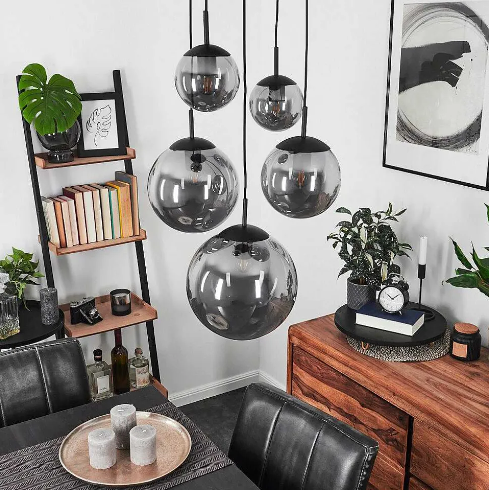 Suspension Voluntad Noir, 5 Lumieres