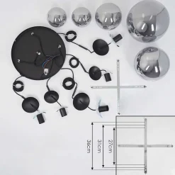 Suspension Voluntad Noir, 5 Lumieres