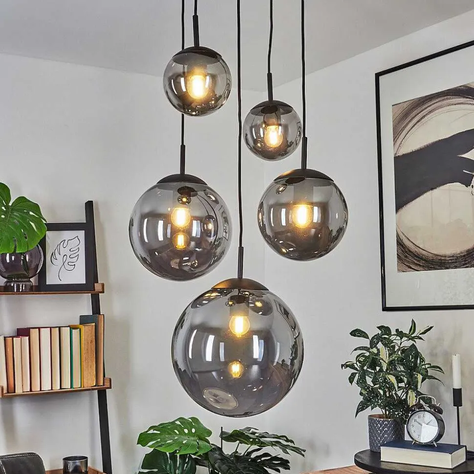 Suspension Voluntad Noir, 5 Lumieres