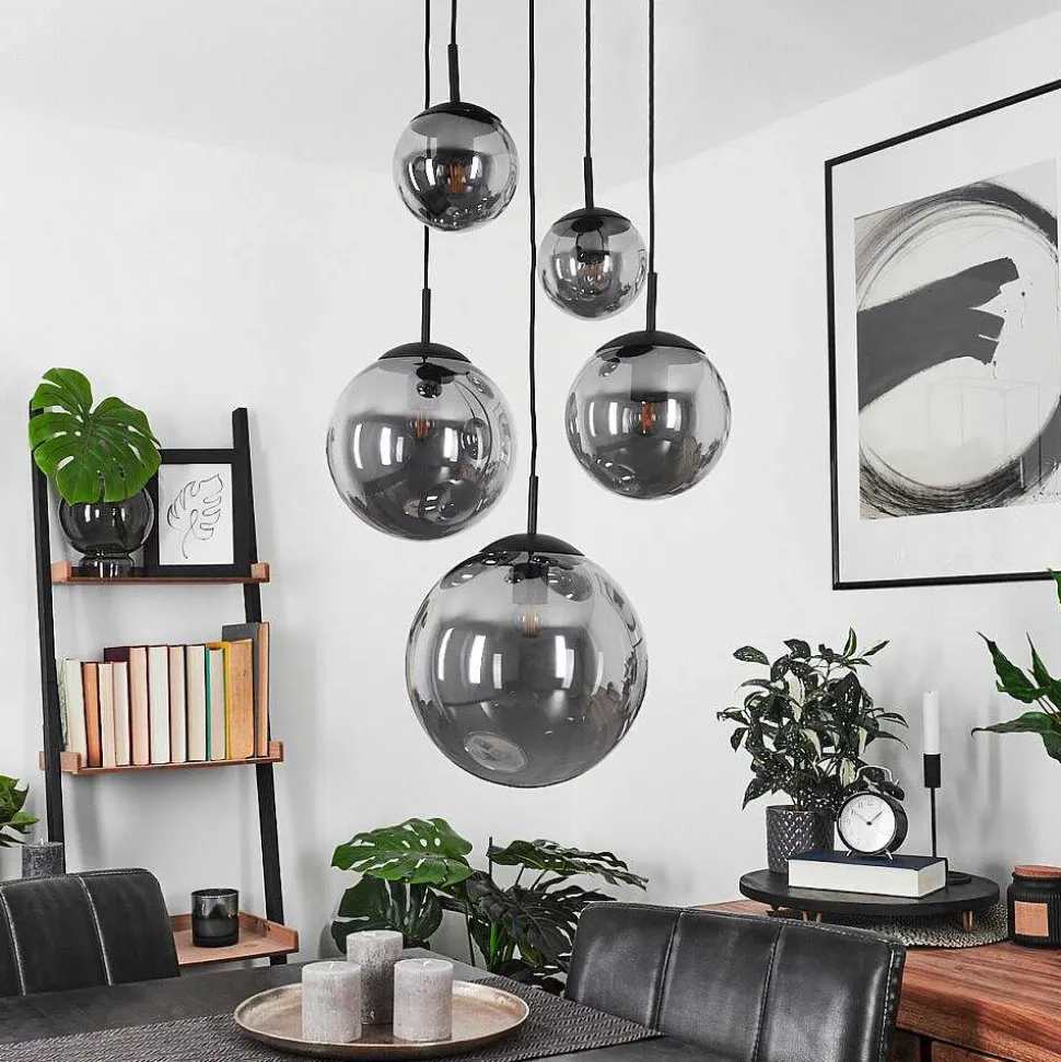 Suspension Voluntad Noir, 5 Lumieres