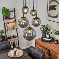 Suspension Voluntad Noir, 5 Lumieres