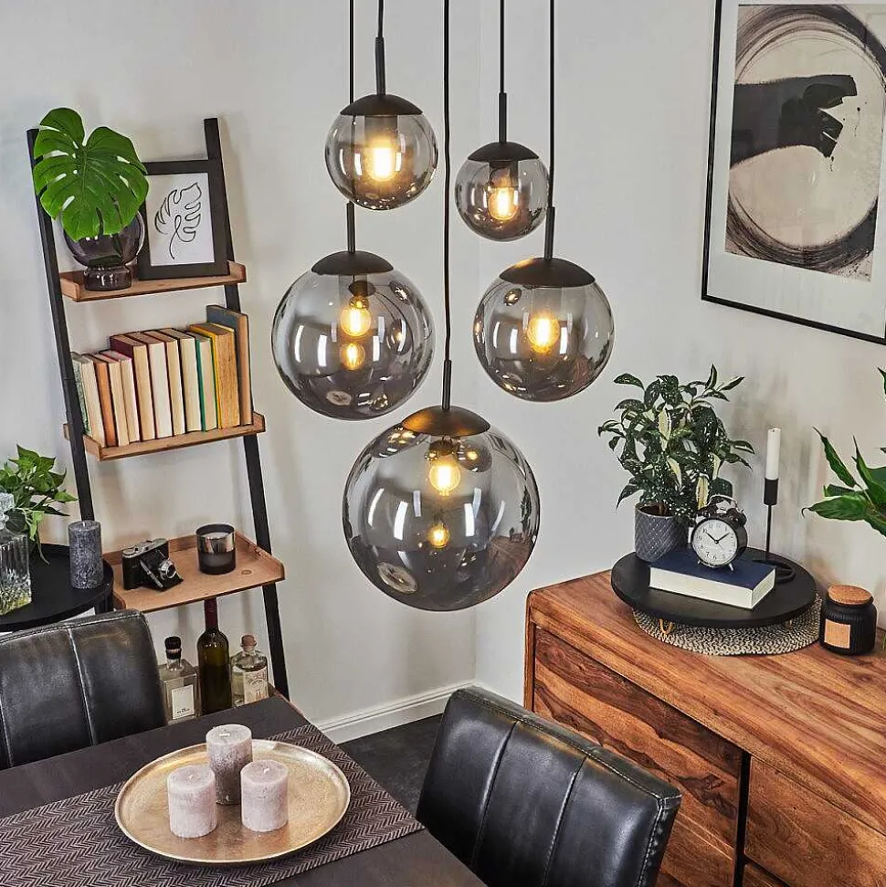 Suspension Voluntad Noir, 5 Lumieres