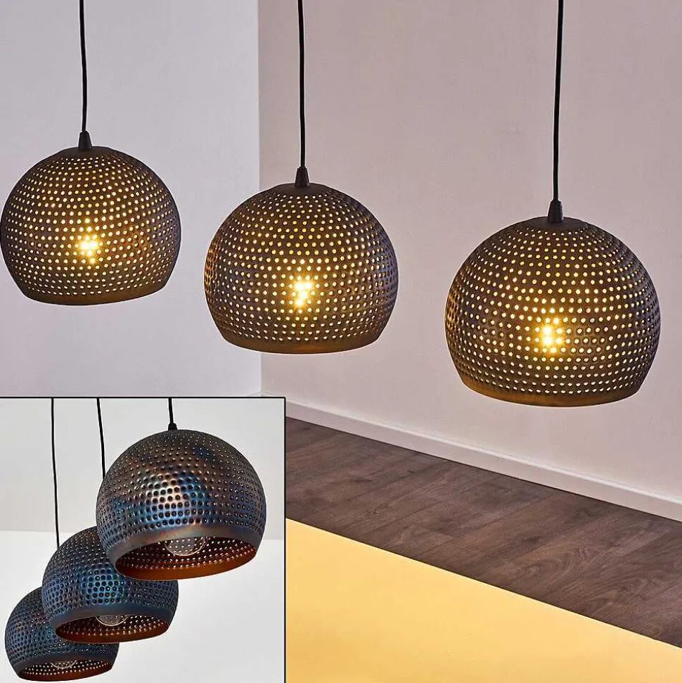 Suspension Wildervanksterdallen Noir, 3 Lumieres