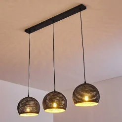 Suspension Wildervanksterdallen Noir, 3 Lumieres