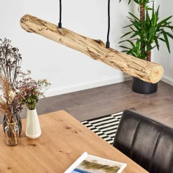 Suspension Winterthur Led Bois Clair, Noir, 1 Lumiere