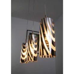 Suspension Wofi Collage Nickel Mat, 3 Lumieres