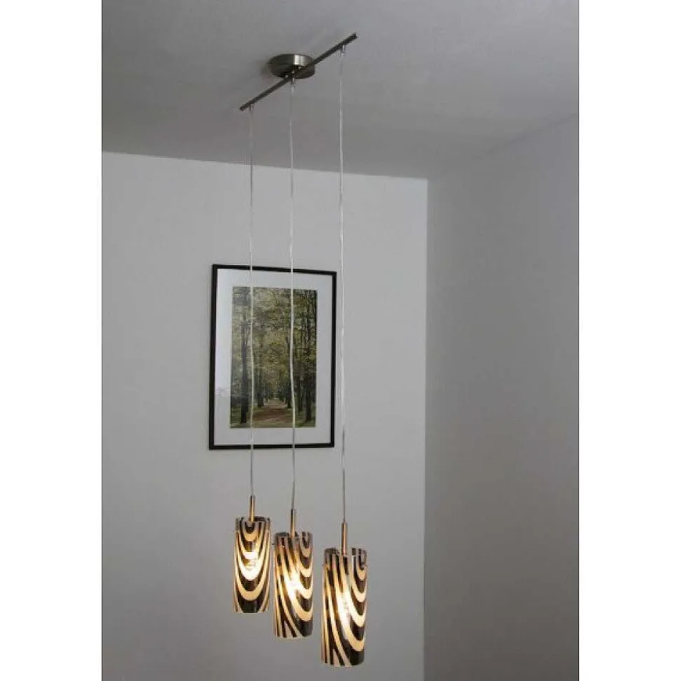 Suspension Wofi Collage Nickel Mat, 3 Lumieres