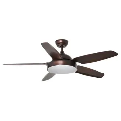 Ventilateur De Plafond Faro Barcelona Leyte Led Brun, 1 Lumiere