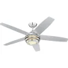 Ventilateur De Plafond Globo Viviana Led Nickel Mat, 1 Lumiere, Telecommandes