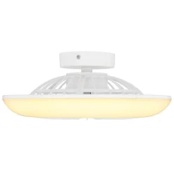 Ventilateur De Plafond Globo Laffee Led Blanc, 1 Lumiere