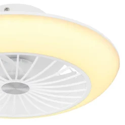 Ventilateur De Plafond Globo Laffee Led Blanc, 1 Lumiere
